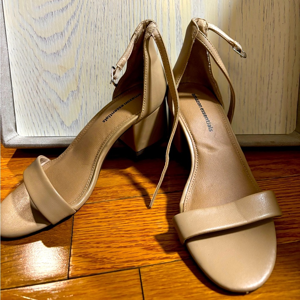 Nude Block Heel Sandals Sz 5